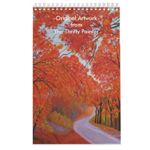 Vivid Colours Original Acrylic Paintings  Calendar