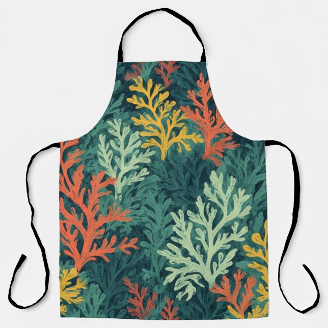 Vivid Coral Forest - Apron (Front)