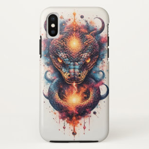 Vivid Cosmic Serpent With Expansive Space iPhone X Case