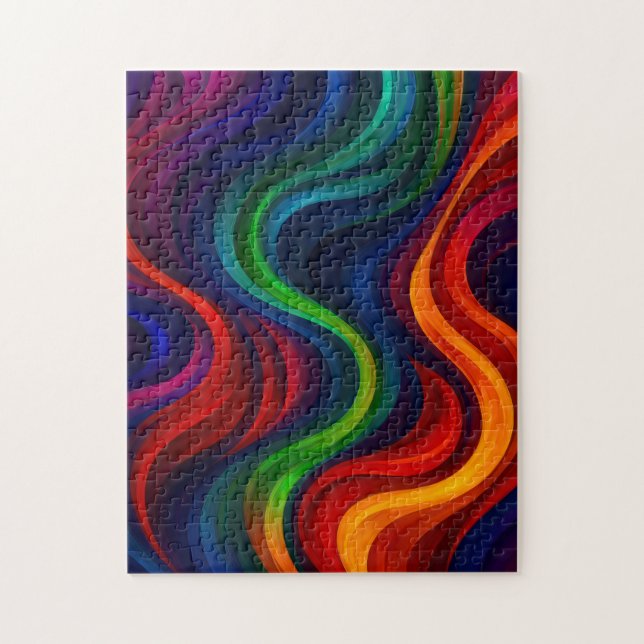 Vivid Curves Jigsaw Puzzle (Vertical)