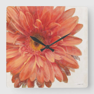 Vivid Daisy Square Wall Clock