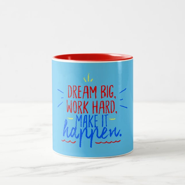 "Vivid Dreams: Ambition in Colour" Two-Tone Coffee Mug (Center)
