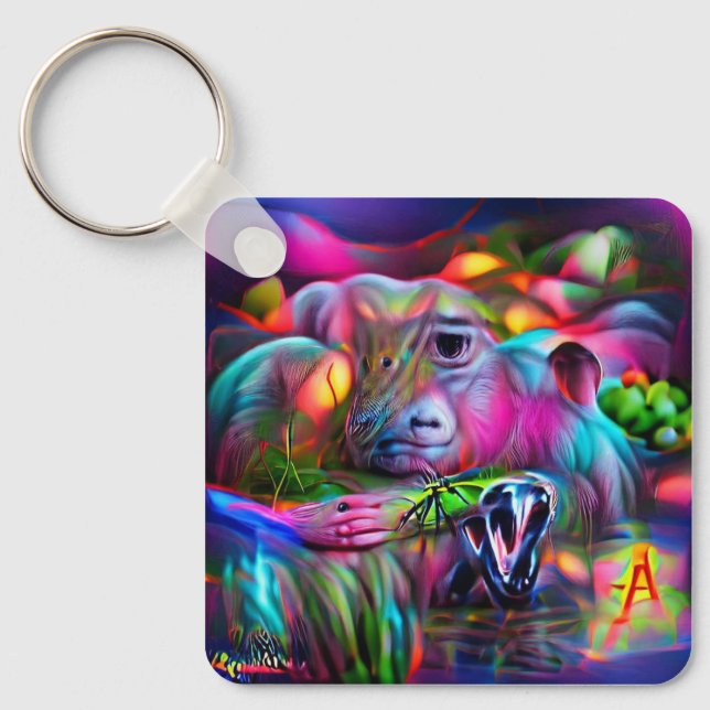 Vivid Dreamscape:  Agrizoophobia  Key Ring (Front)