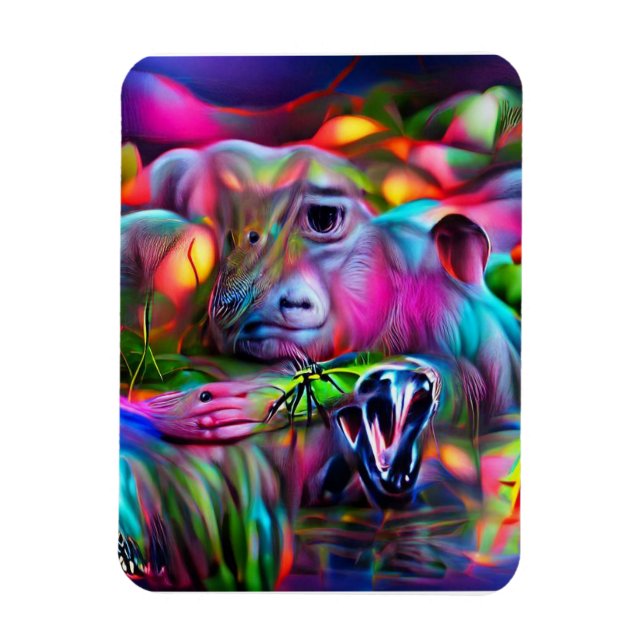 Vivid Dreamscape:  Agrizoophobia  Magnet (Vertical)