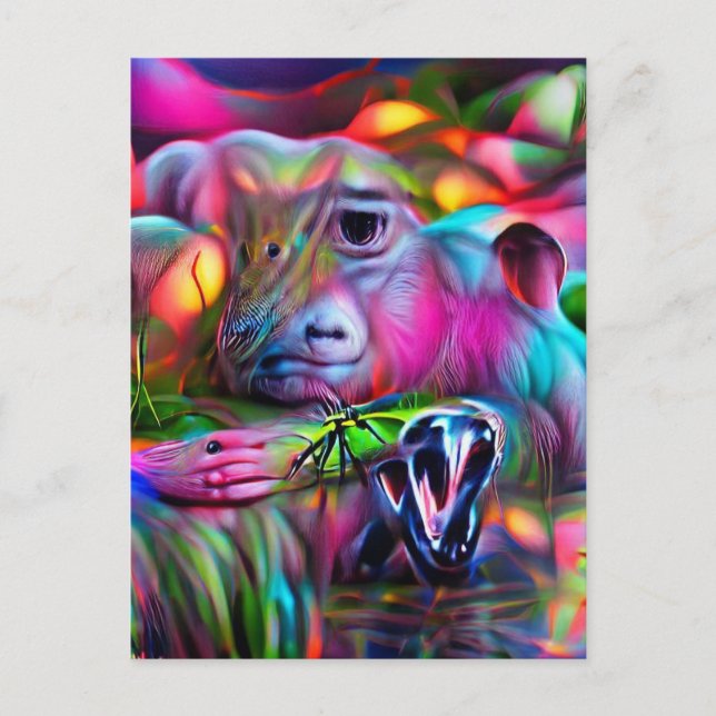 Vivid Dreamscape:  Agrizoophobia  Postcard (Front)
