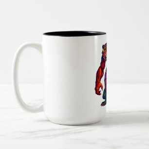Vivid Ember Dragon Two-Tone Coffee Mug