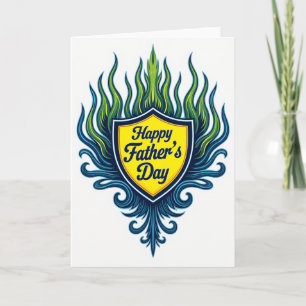 Vivid Fathers Day Shield Card