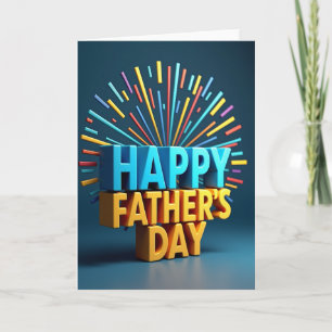 Vivid Fathers Day Type Card