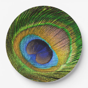 Vivid Feather Paper Plate