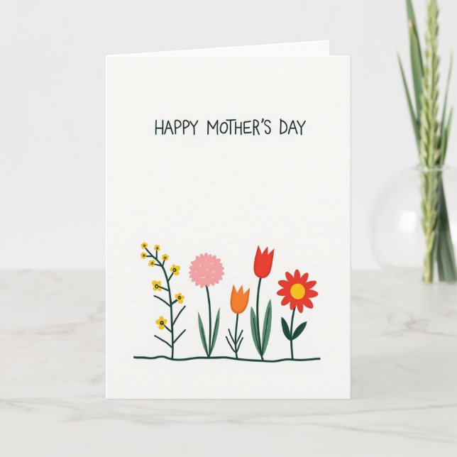Vivid Flora Mothers Day Card (Front)