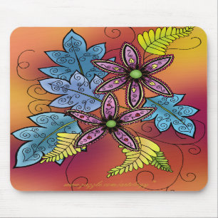 Vivid Flora Mouse Pad