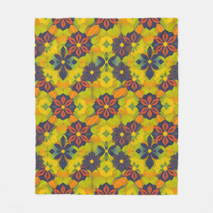 Vivid Floral Design for Blankets and Beddings