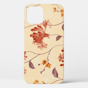 Vivid floral repetition: seamless design. iPhone 12 case