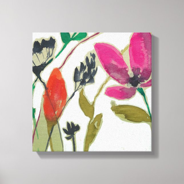 Vivid Flowers Canvas Print (Front)