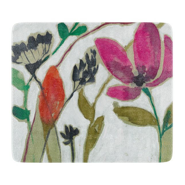 Vivid Flowers Cutting Board (Front)