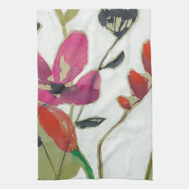 Vivid Flowers I Tea Towel (Vertical)