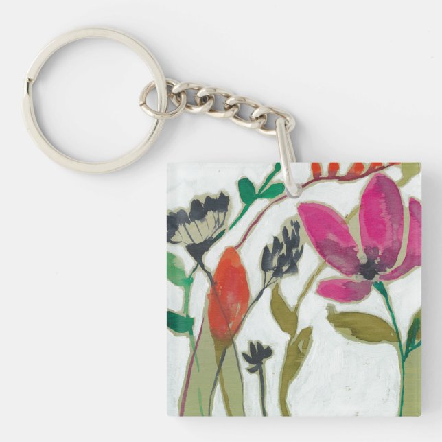 Vivid Flowers Key Ring (Front)
