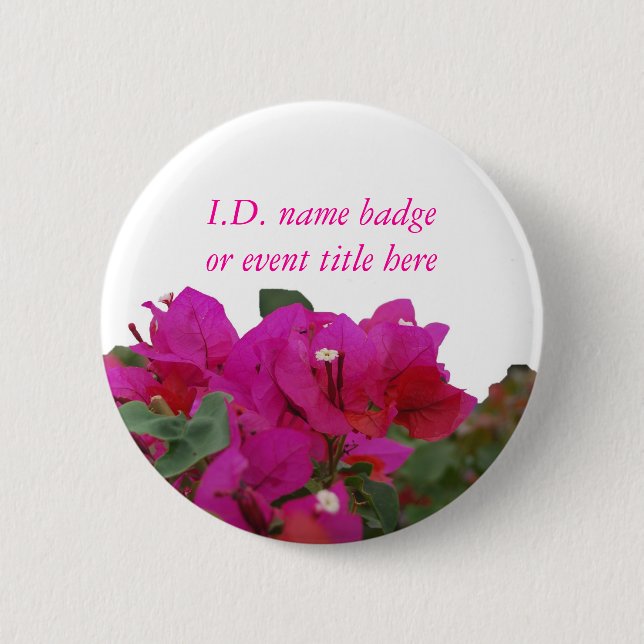 Vivid Flowers Name Badge (Front)