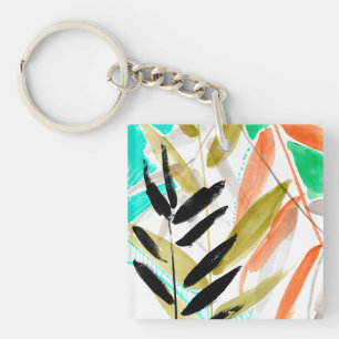 Vivid Fronds II Key Ring