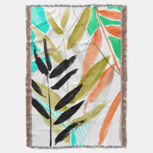 Vivid Fronds II Throw Blanket