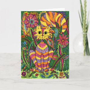 Vivid Garden Cat 2 Card