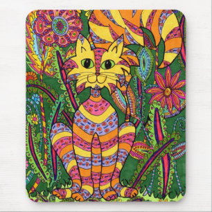 Vivid Garden Cat 2 Mouse Pad