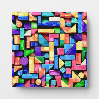 Vivid Geometric Flow Plaque