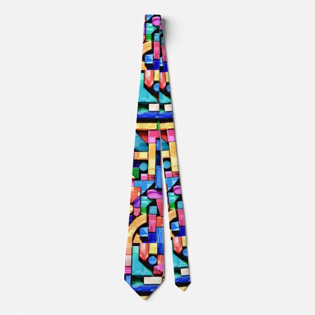 Vivid Geometric Flow Tie (Front)