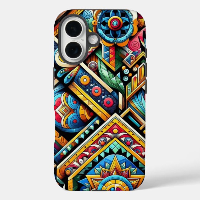 Vivid Geometric Patterns Case-Mate iPhone Case (Back)