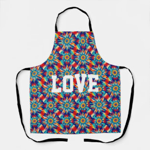 Vivid Geometric Trippy Multicolored Energetic Apron