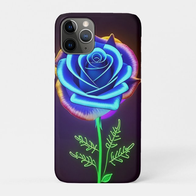 Vivid Glowing Flower with Neon Accents Case-Mate iPhone Case (Back)