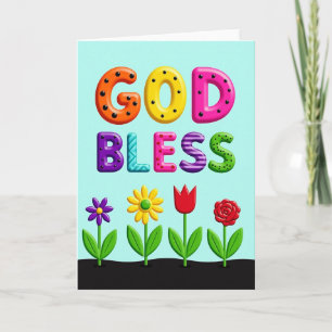 Vivid God Bless Mothers Day Card