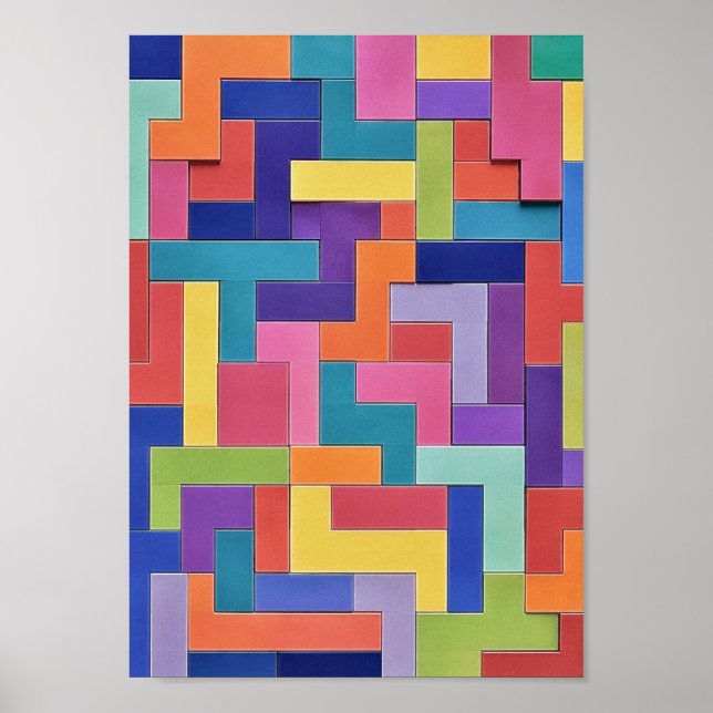  Vivid Grid Poster (Front)