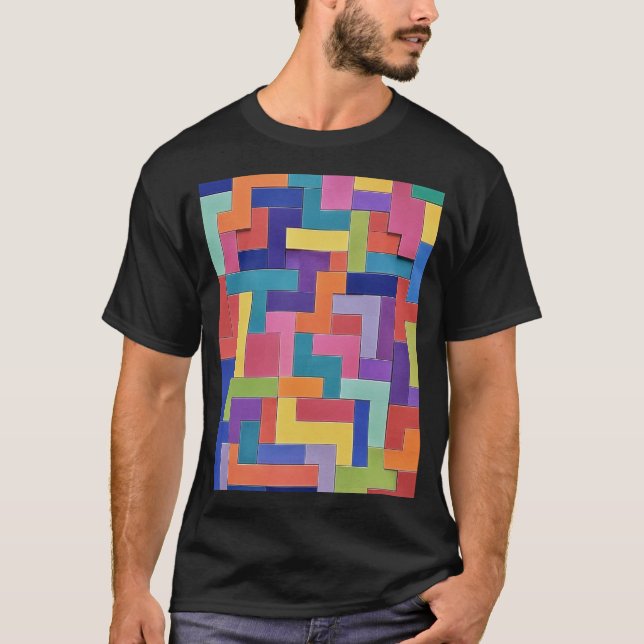 Vivid Grid T-Shirt (Front)