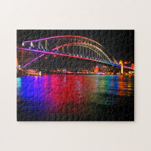 vivid harbour bridge jigsaw puzzle