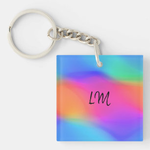 Vivid Holographic Personalised Acrylic Keychain