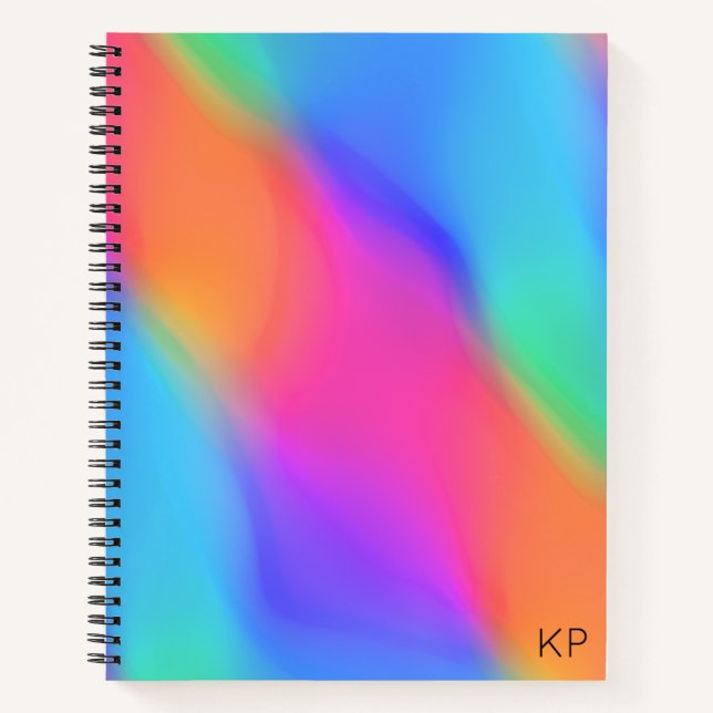 Vivid Holographic Personalised Spiral Notebook (Front)