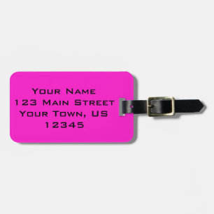 Vivid Hot Pink Luggage Tag