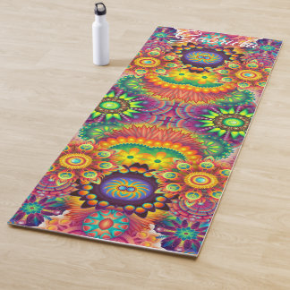Vivid Hues: Personalised Fitness Girl Sport Yoga Mat