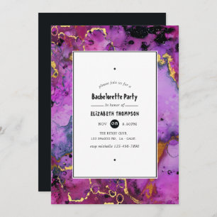 Vivid Ink Splash Bachelorette Party Invitation