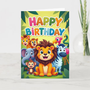 Vivid Jungle Birthday Card
