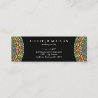 Vivid Jungle Garden Mandala Mini Business Card