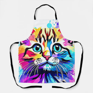 Vivid Kitty Vibes Design Apron