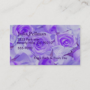 Vivid Lavender Roses Business Card