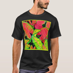 Vivid Leaf Dreams Lively Pattern T-Shirt
