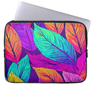 Vivid Leaf Pattern Laptop Sleeve