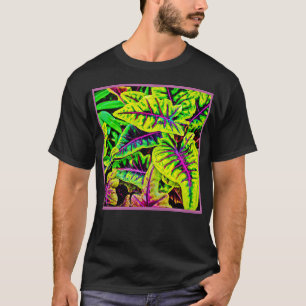 Vivid Leaves Neon Elegance T-Shirt