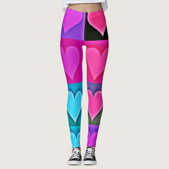 Vivid Love Palette: Heart Bliss Leggings (Front)