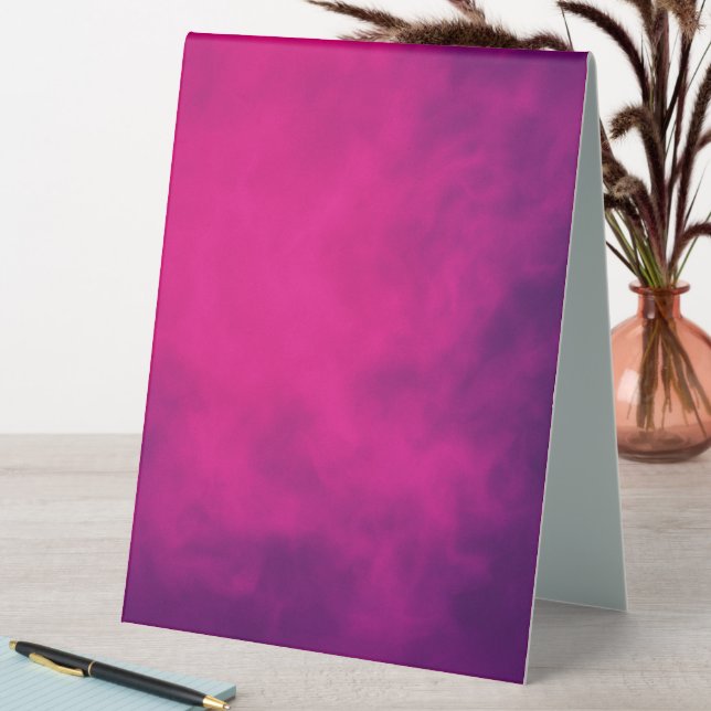 Vivid Magenta Table Tent Sign – Customisable (In SItu (Table))