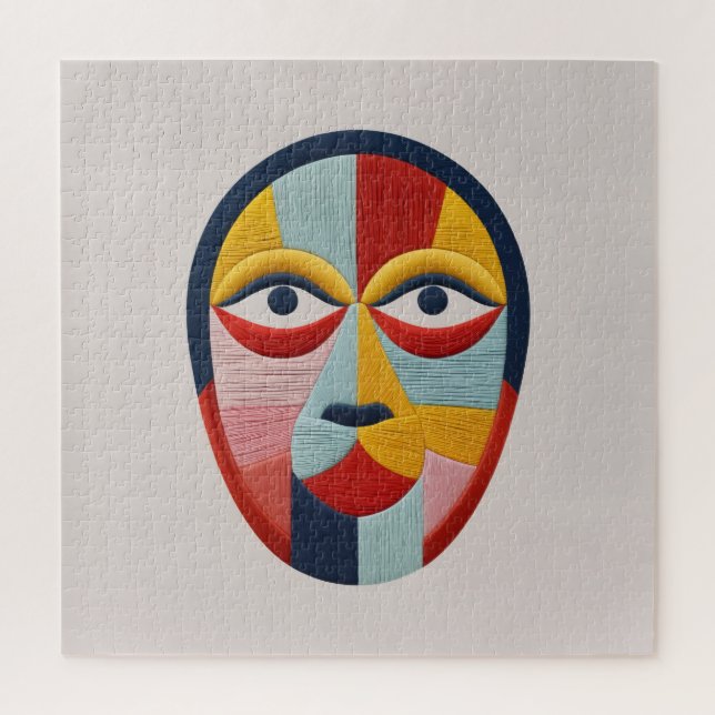 Vivid Mosaic Mask Jigsaw Puzzle (Vertical)